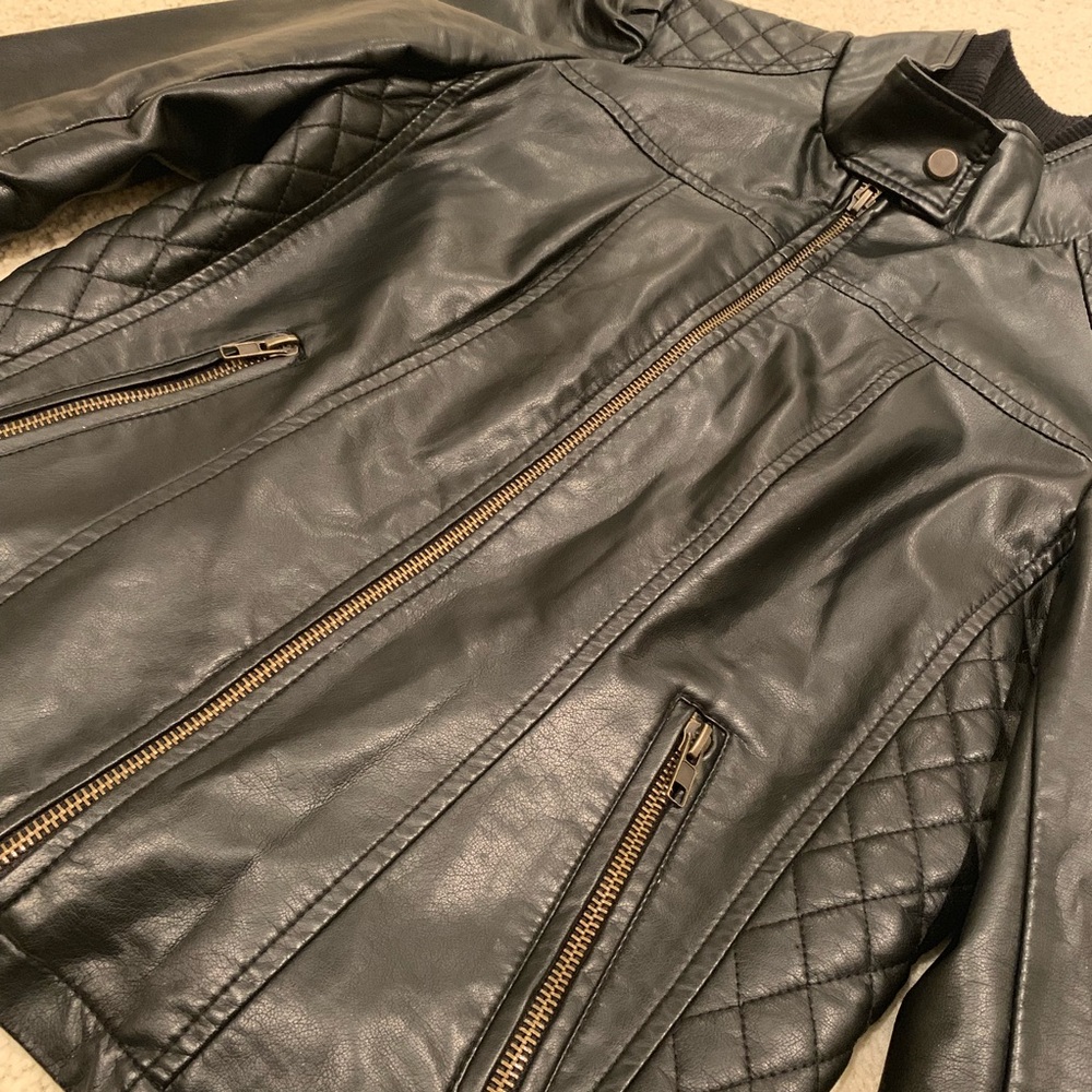 Black Leather Moto Jacket